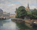 Axel Johansen, Parti fra København med Holmens Kirke, 1924