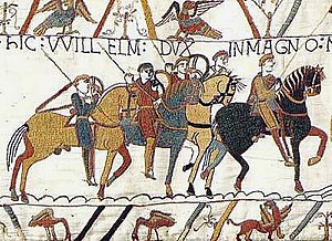 Slaget ved Hastings afbildet på Bayeux-tapetet
