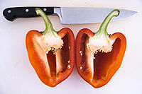 Bell pepper cut apart