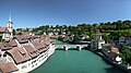 Die Aare in Bern von der Nydeggbrücke