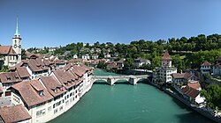 Die Aare in Bern von der Nydeggbrücke (von Daniel Schwen)