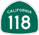 State Route 118 marker