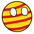 Каталония и другие части стран изображаются в виде отдельных шаров