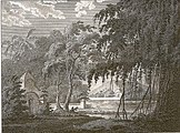 A 1782 drawing of "The Sacred Hindoo Grove near Chandod on the Banks of the Nerbudda" in Bombay, India