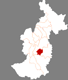 Location of Xilin District in Yichun