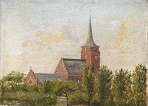 Kerk van Nakskov Christen Købke, 1841