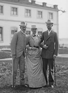 Max von Baden s manželkou a budoucím švédským králem Gustavem V.