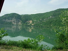 Drina river in Mali Zvornik