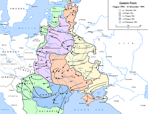 Действия РККА с августа 1943 по декабрь 1944 года