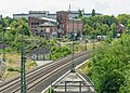 Eisenbahnkraftwerk Leipzig-Connewitz; Ehemaliges Kraftwerk mit Turbinenhaus, Kesselhaus, Kohlenbunker (mit Turm) und Verwaltungstrakt