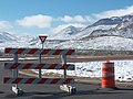 Snow on Franklin Mountains & El Paso causes a closure of Transmountain Highway