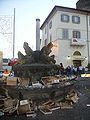 La fontana dei Quattro Mori subito dopo il "miracolo delle fontane che danno vino" durante la Sagra dell'Uva 2007.