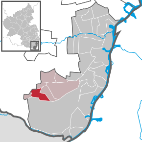 Poziția Freckenfeld pe harta districtului Germersheim