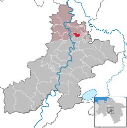 Läget för kommunen Gandesbergen i Landkreis Nienburg/Weser