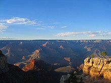 Grand Canyon National Park, south rim of canyon. Grand Canyon South Rim Sunset.jpeg