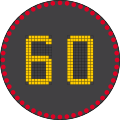 Variable speed limit (in km/h)