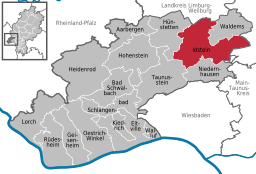 Läget för Idstein i Rheingau-Taunus-Kreis