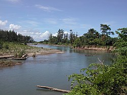 The river running along the western border of Lautém municipality
