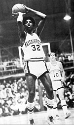 Erving at Massachusetts, c. 1970-71 Julius Erving UMass.jpg