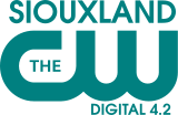 The CW network logo in green. Above it is the word "Siouxland" in black, right aligned. Beneath in black are the words "Digital 4.2", right aligned.