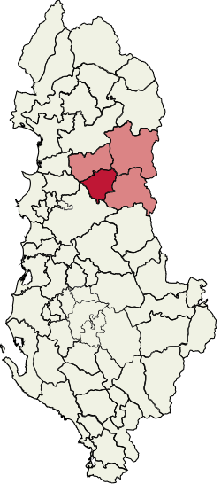 Klos kommune innafor regionen Dibër