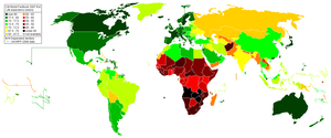 Life Expectancy at birth (years) {{col-begin}}...