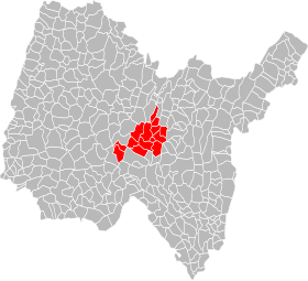 Localisation de Communauté de communes Rives de l'Ain - Pays du Cerdon