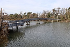 Lyndon Johnson Grove footbridge in 2020