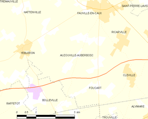 Poziția localității Auzouville-Auberbosc