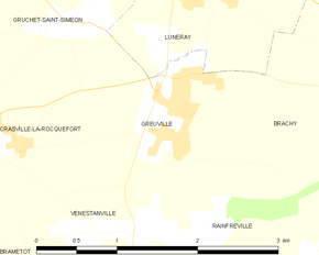 Poziția localității Greuville