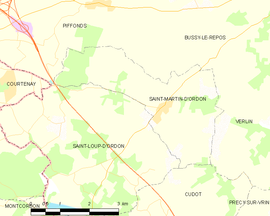 Mapa obce Saint-Martin-d’Ordon