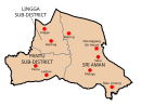 Map of Sri Aman District, Sarawak 砂拉越州斯里阿曼县地图