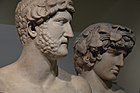 Busts of Hadrian (left) and Antinous (right) at the British Museum