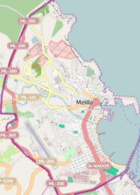 Location map Melilla