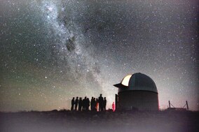Mount John Observatory at night