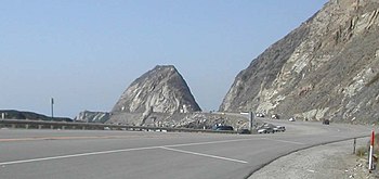 "Mugu Rock" formed when a cut throug...