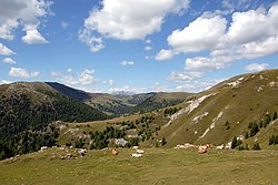 Horská krajina v národním parku Nockberge