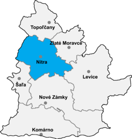 Poloha okresu Nitra v Nitrianskom kraji (klikacia mapa)