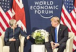 Премьер-министр Тереза ​​Мэй встретилась с президентом Трампом на Всемирном экономическом форуме в Давосе.
