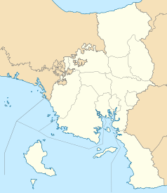 Mapa konturowa Veraguas, po prawej znajduje się punkt z opisem „Toco Castillo”