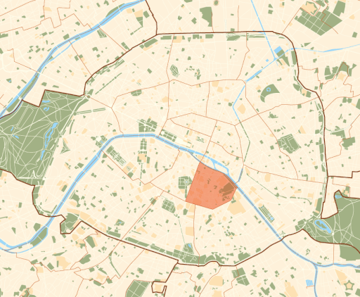 Location within Paris