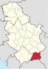 Localização na Sérvia
