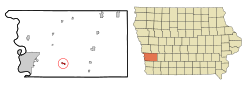 Location of Treynor in Iowa