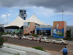 Nelson Mandela International Airport, the airport of the island of Santiago