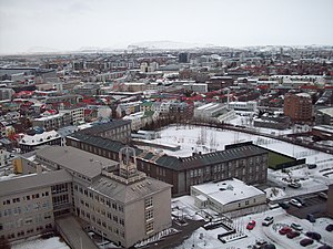 Reykjavík seen from Hallgrímskirkja's steeple