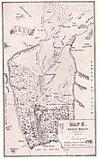 Al-Mansura (Mansoura) marked on John MacGregor's map. January 1869.