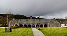 The main building and visitor centre of the Royal Lochnagar Distillery in 2012