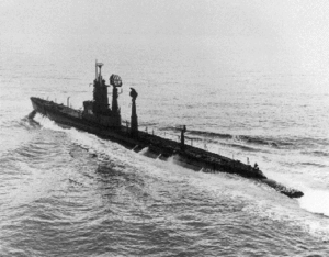 USS Tigrone (SSR-419) in configuration as a Radar Picket