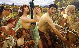 Ave natura、1910年、小麦の女神、ローマの行列セレスを表す作品。トルトナのCesareSaccaggiの作品。