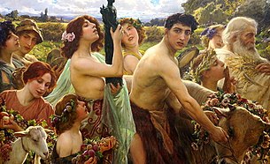 Salve a natureza, (Ave natura!) 1910, obra que representa uma procissão romana a Ceres, deusa do trigo, Cesare Saccaggi da Tortona
